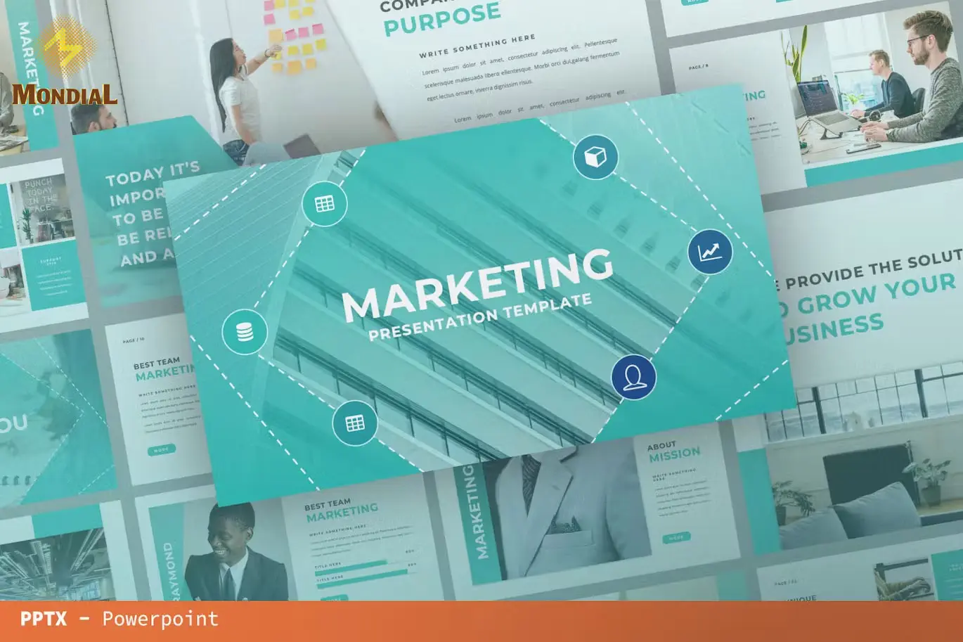 powerpoint-marketing-template-1-1 » Công Ty Thiết Kế Logo Thương Hiệu MondiaL powerpoint