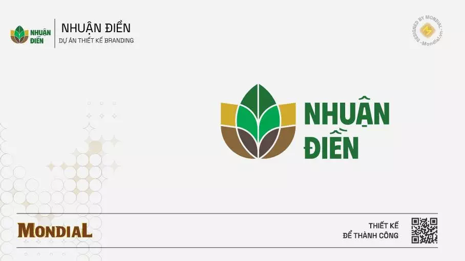 Thiết kế logo Nhuận Điền - MondiaL -Thiết Kế Thương Hiệu 