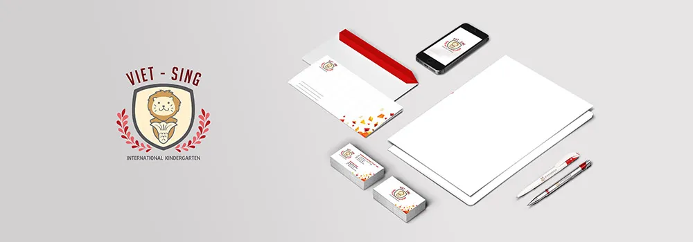Thiết kế nhận diện thương hiệu Trường mầm non song ngữ quốc tế Việt Nam – Singapore