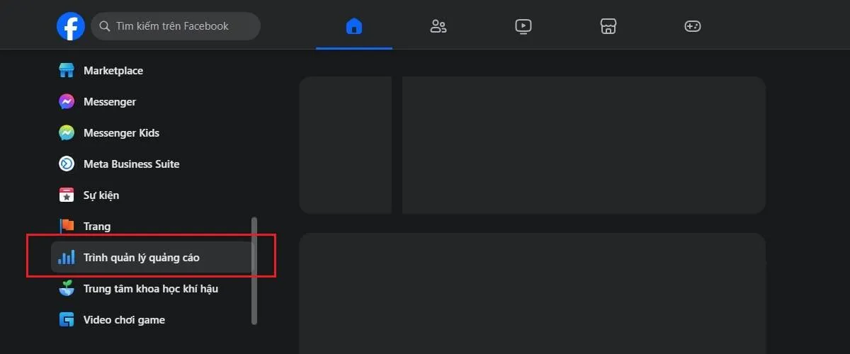 trình quản lý quảng cáo facebook