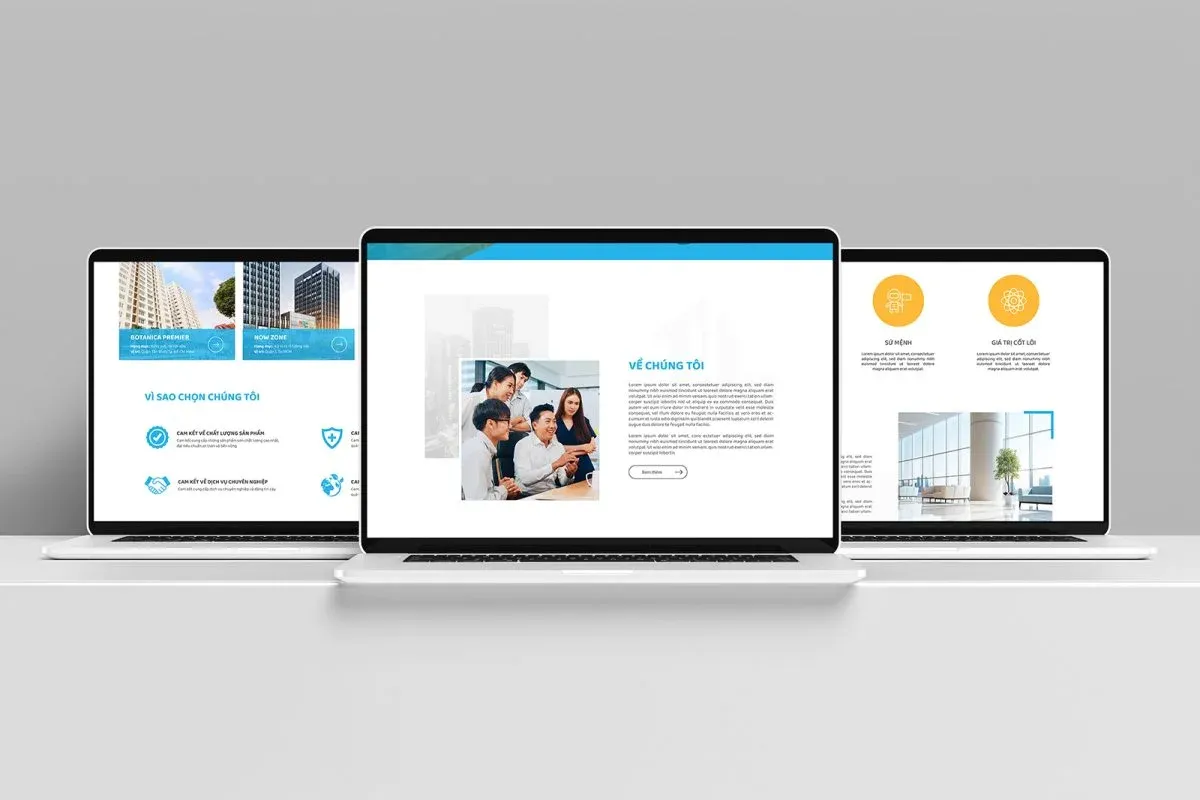 thiết kế website the light - marketing