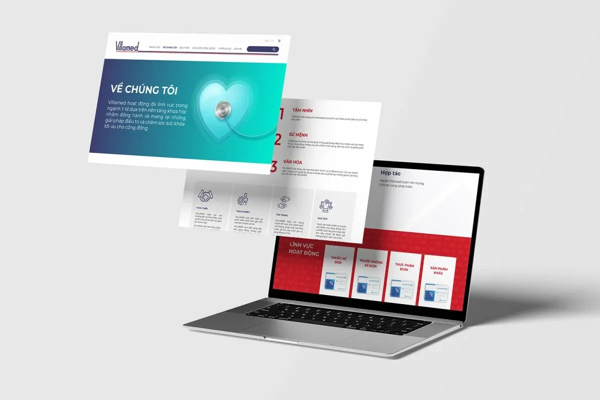 thiét kế website villamed - marketing