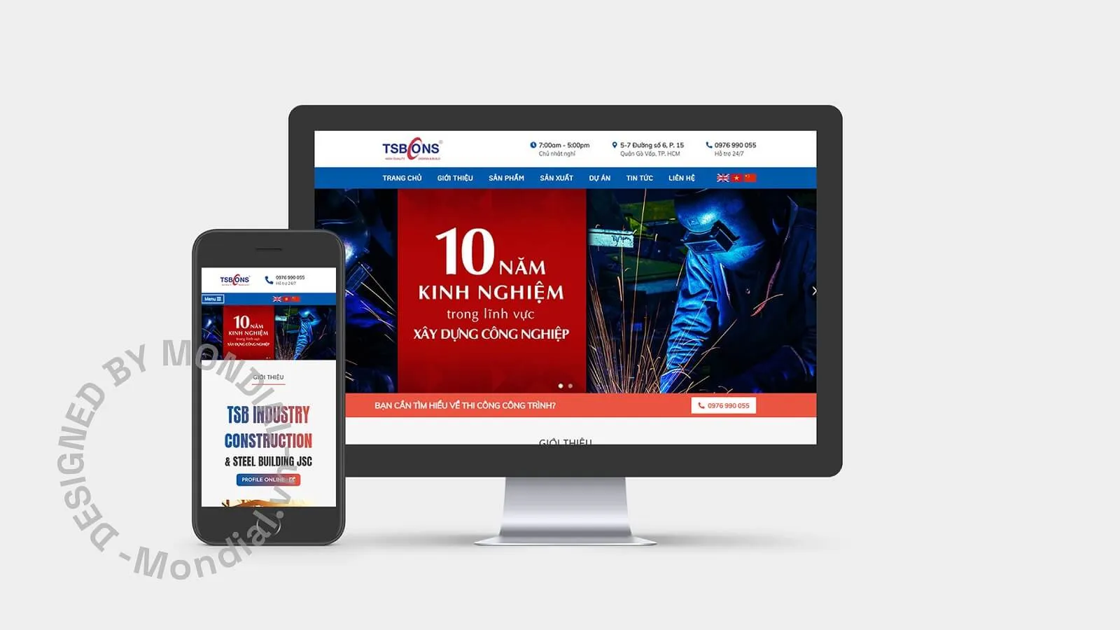 Thiết kế web công ty xây dựng TSB