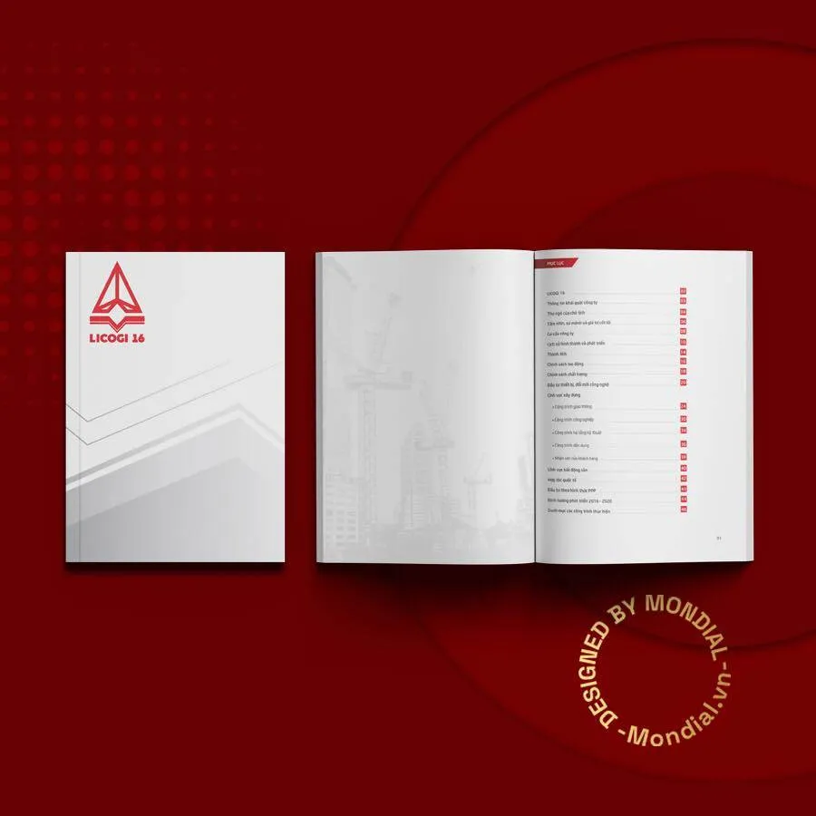 Dự án thiết kế hồ sơ năng lực công ty Licogi 16