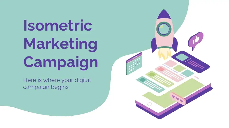 isometric marketing campaign